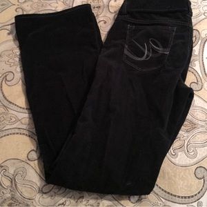 Express Black Corduroy Pants - Mid-rise - Flare / Boot Cut
